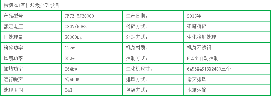 30000kg有機垃圾生化處理機